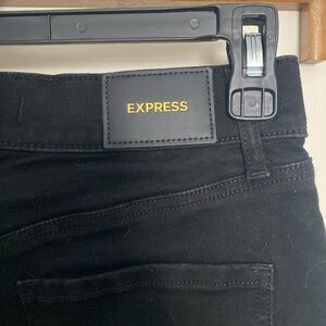 Express black jeans skyscraper mid rise